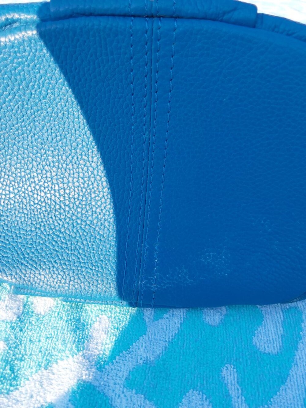 2015 HADAKI BLUE LEATHER HOBO BAG - Picture 10 of 16